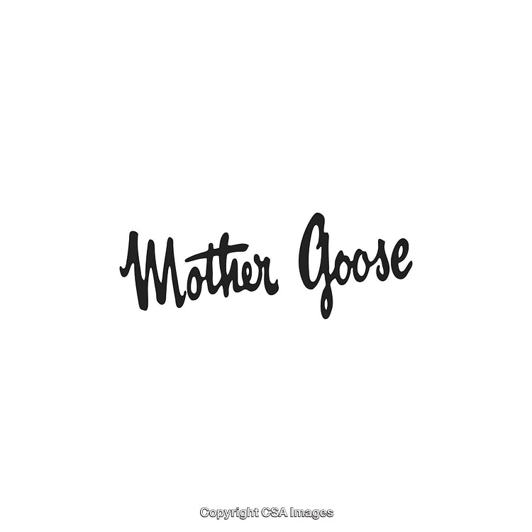 Elegant Mother Goose Handwritten Text Logo with Classic Bold Font