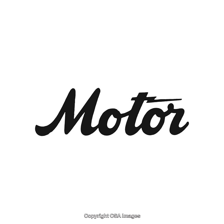 Classic Styled 'Motor' Typography Logo on Clean White Background