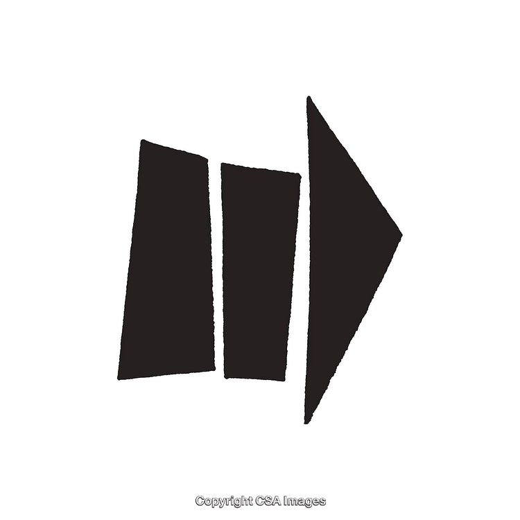Abstract Black and White Geometric Shape with Bold Triangle Design