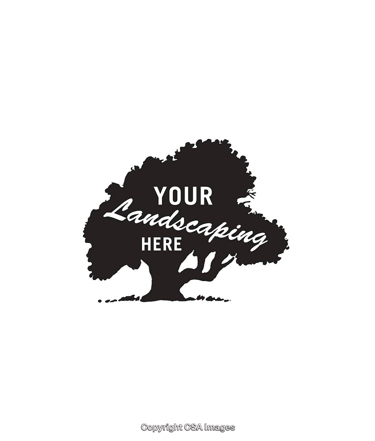 Simple Black and White Tree Silhouette Logo Template