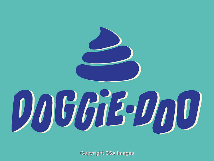 Playful Blue Typography Design Featuring Dog-And-Themed Elements and Fun Visuals