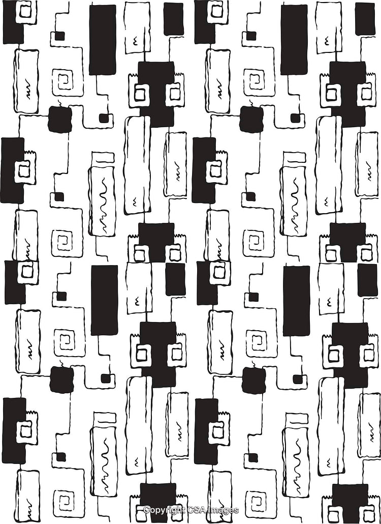 Abstract Black and White Geometric Pattern Seamless Background