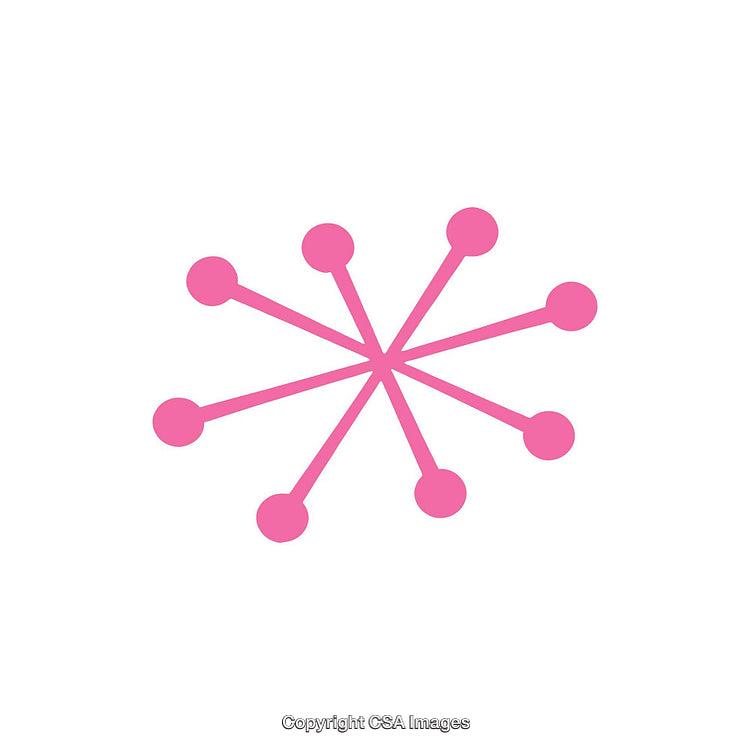 Pink Abstract Starburst Symbol On a Clean White Background