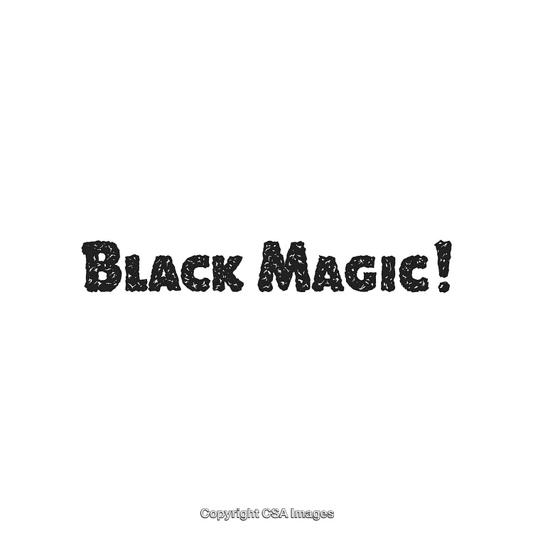 Intriguing Text Depicting Black Magic With Ornamental Artistic Font