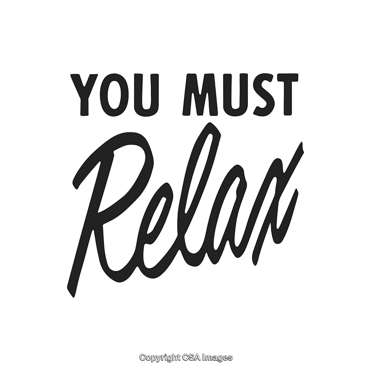 Inspirational Text Poster Promoting Relaxation and Stress Relief in Modern Typography