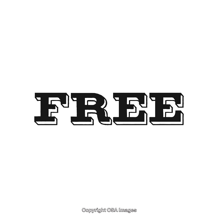 Bold Black Typography Featuring The Word Free on a White Background