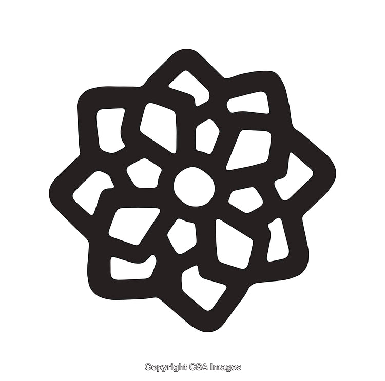 Abstract Black and White Geometric Line Art Design