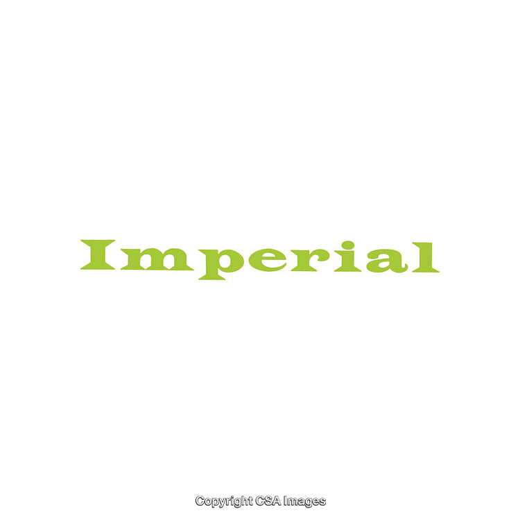 Green Imperial Text on a White Background Symbolizing Elegance and Simplicity