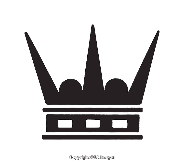 Black Crown Icon Symbolizing Royalty, Leadership, and Prestige