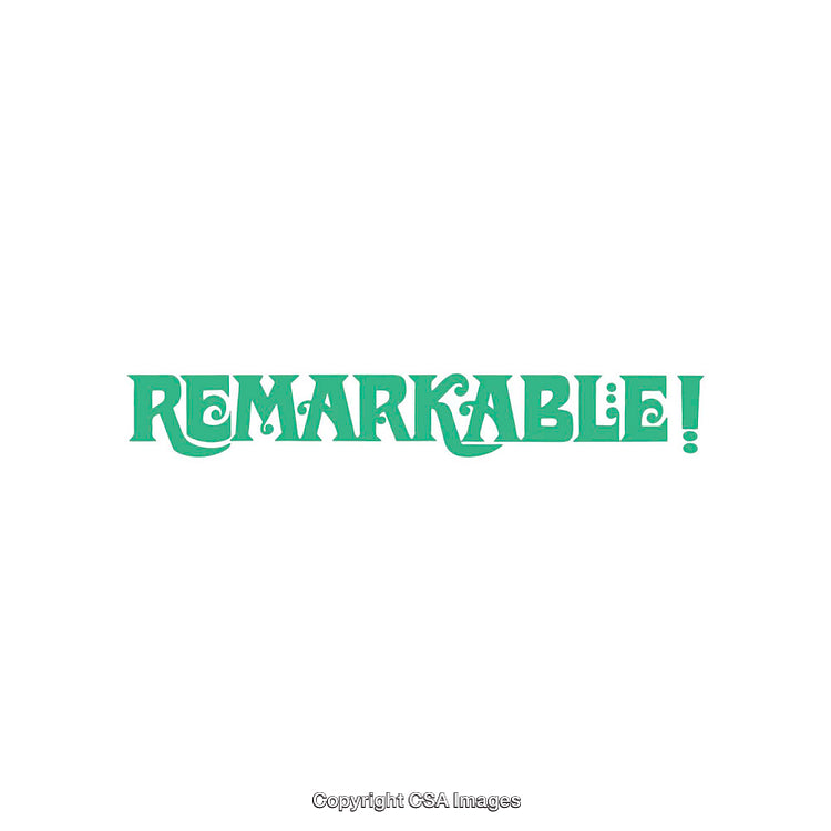 Retro-Styled Remarkable Typography Design in Bold Green Font Artwork