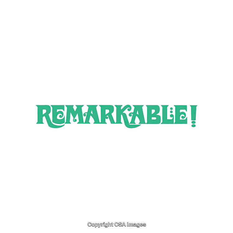Retro-Styled Remarkable Typography Design in Bold Green Font Artwork
