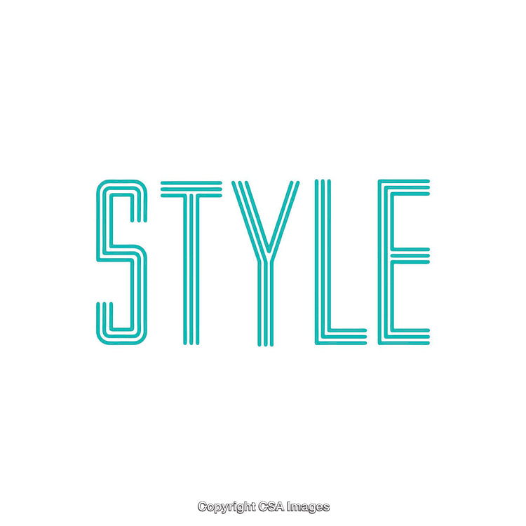 Minimalist Typography Design Featuring the Word "Style" in Blue