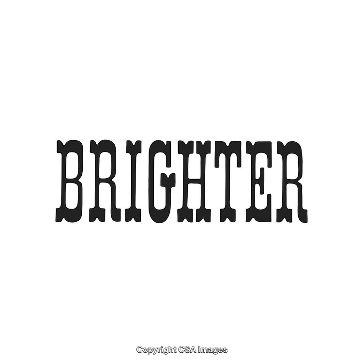 Elegant Monochrome Typography Design Highlighting the Word Brighter with Bold Lettering
