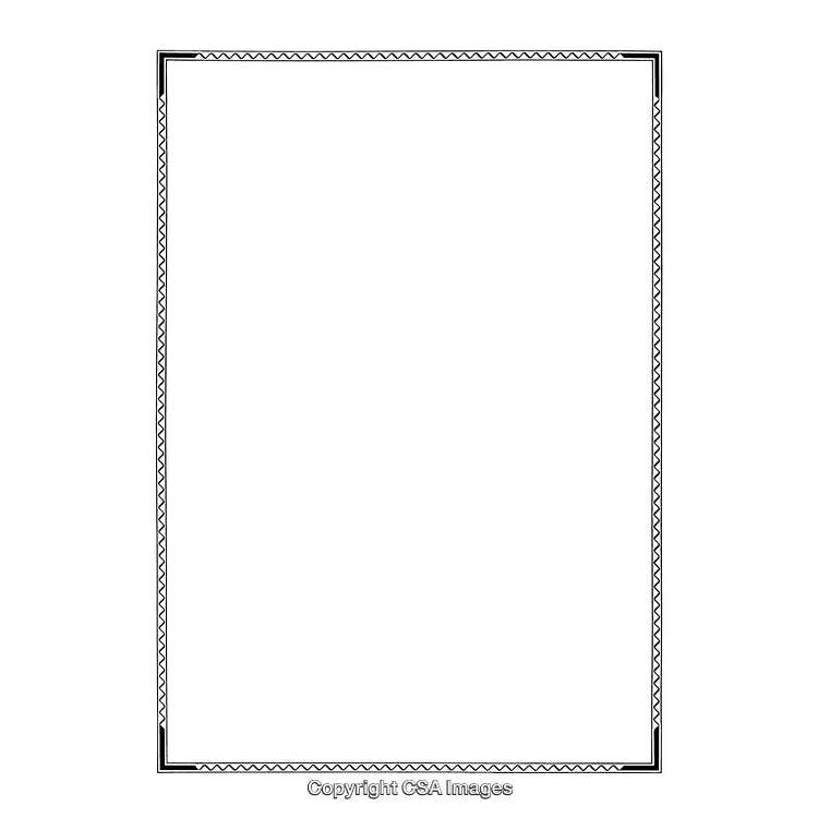 Elegant Black and White Geometric Artistic Border Design Illustration