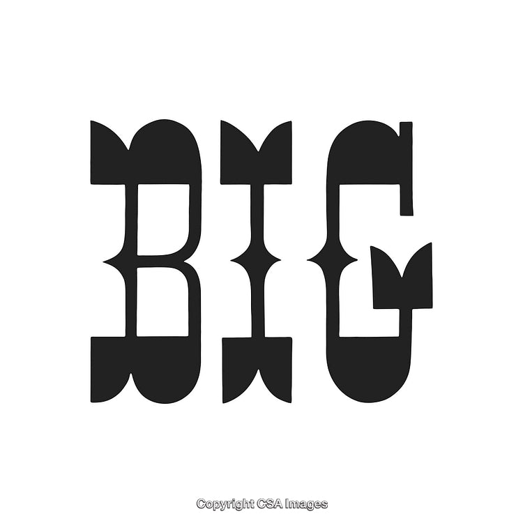 Black and White Big Styled Text Design with Unique Typography