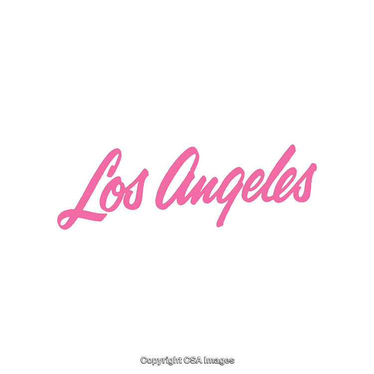 Stylish Pink Typography Displaying 'Los Angeles' With a Minimalist Design