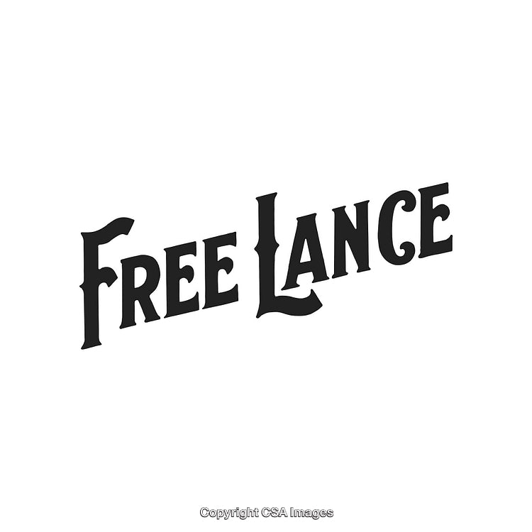 Stylized Text Depicting the Phrase 'Free Lance' in Black Font