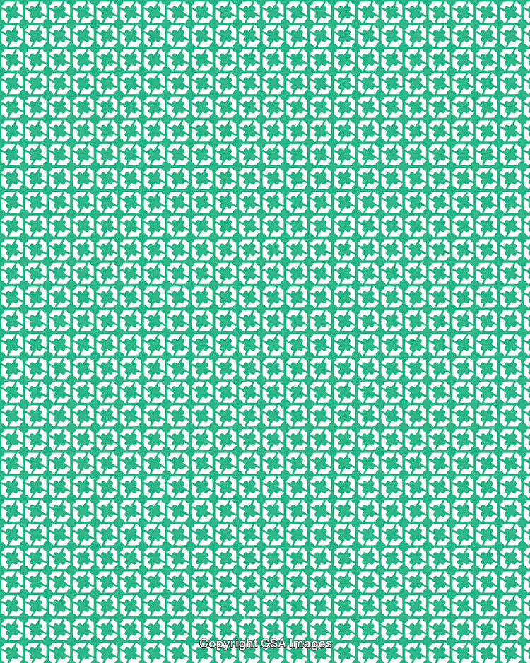 Abstract Green and White Patterned Background with Geometric Elements