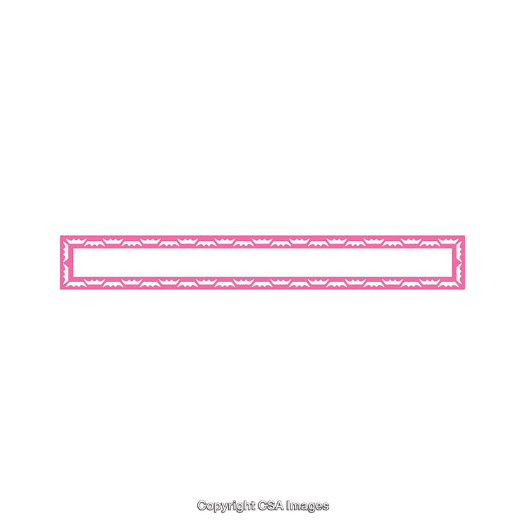 Elegant Pink Crown Pattern Border on White Background for Design Projects