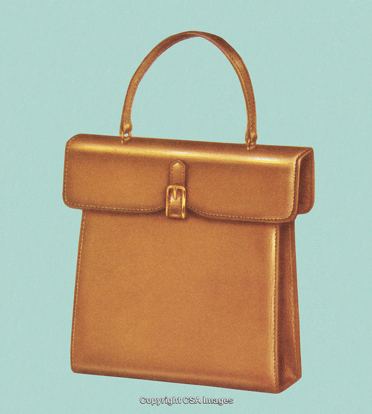 Elegant Golden Handbag Against Turquoise Background Highlighting Fashion Accessory