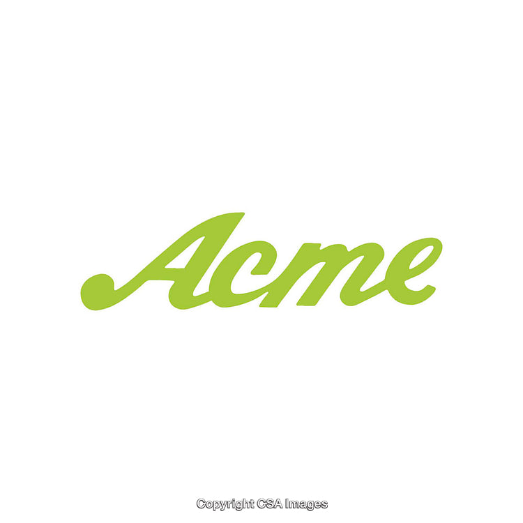 Stylish Green Text Design Featuring the Word 'Acme' on White Background