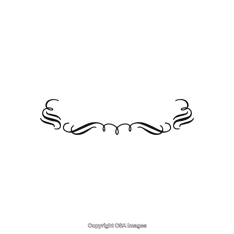 Elegant Black and White Decorative Swirl Ornament Design
