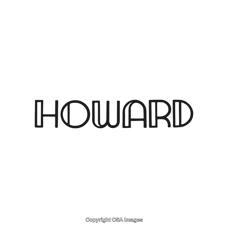 Geometric Typeface Artwork Featuring the Word 'Howard' in Bold Style