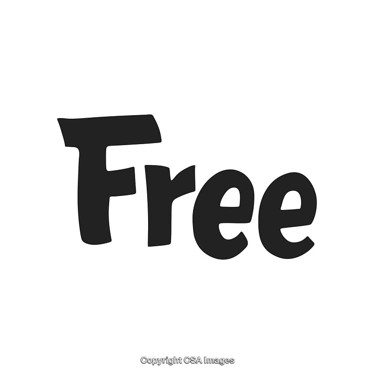 Black and White Typography Design With the Word Free in Bold Letters