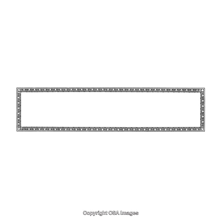 Intricate Black And White Rectangular Border With Ornamental Details