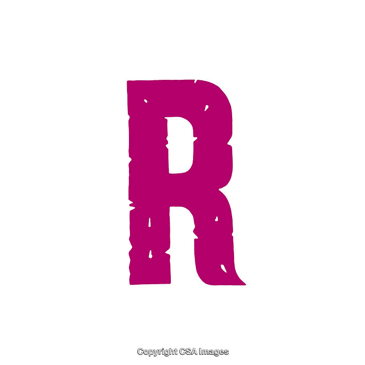 Creative Bold Letter R in Vibrant Pink Color Design
