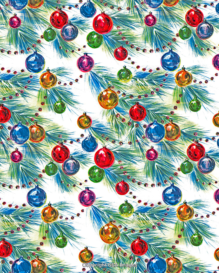 Pattern of Christmas Tree Bulbs