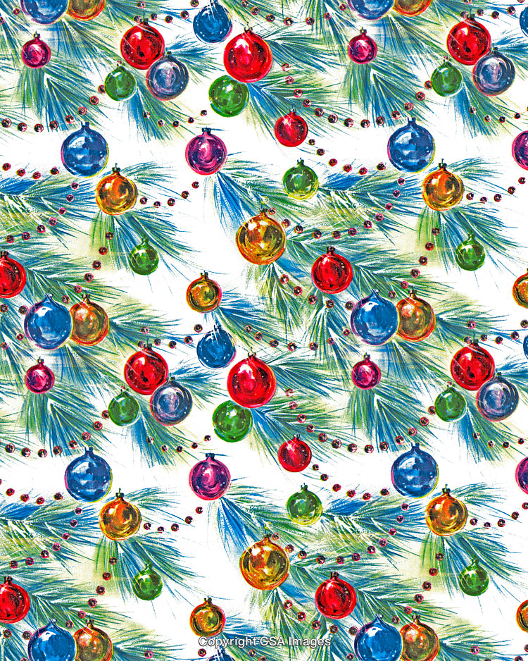 Pattern of Christmas Tree Bulbs