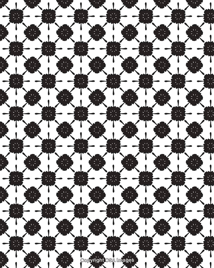 Seamless Black and White Ornamental Pattern for Background or Decoration