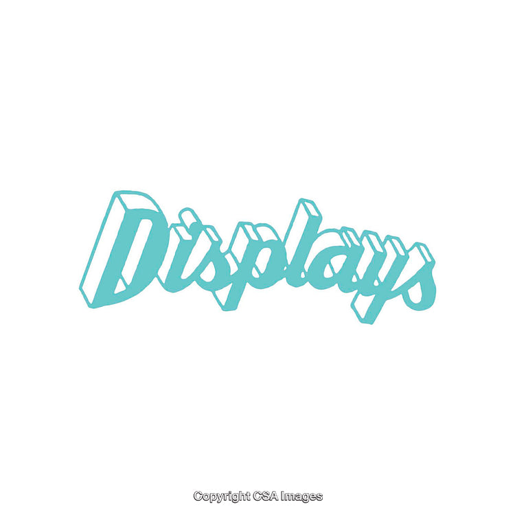 Stylish Retro Typography with Three-Dimensional Effect on White Background