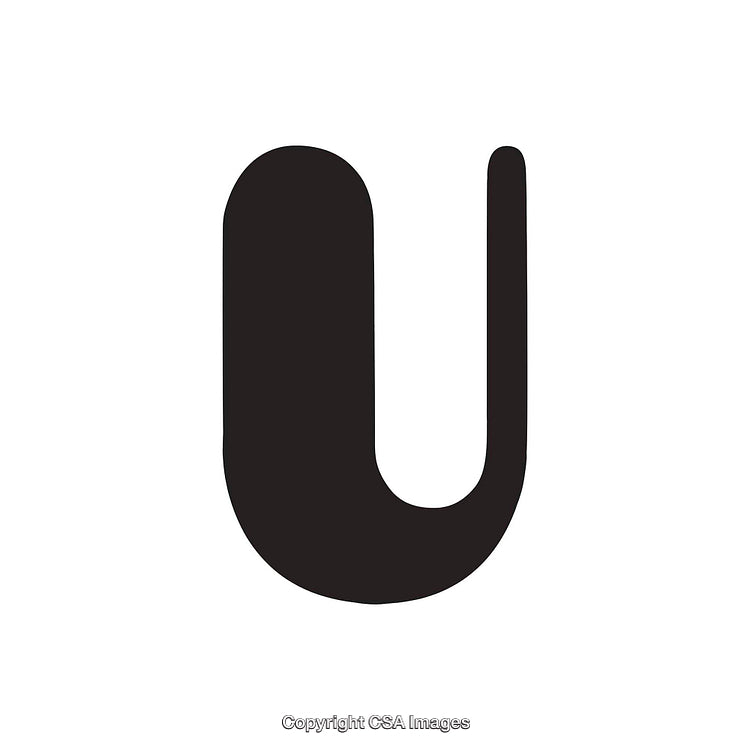 Bold Monochrome Letter 'U' Symbol in Modern Design