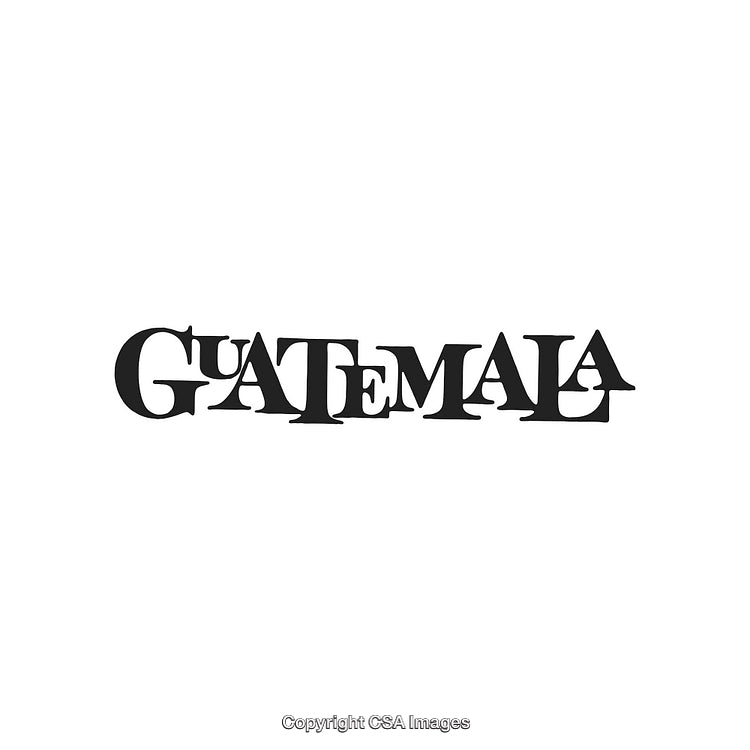 Guatemala Vintage Typography Design with Decorative Lettering Style