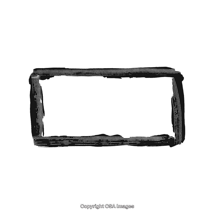 Minimalist Black and White Rectangular Border with Textured Design