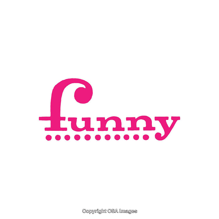 Pink Typography Design Highlighting the Word Funny in Creative Style