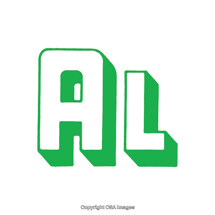 Stylized Green AL Letters on a White Background for Design Use