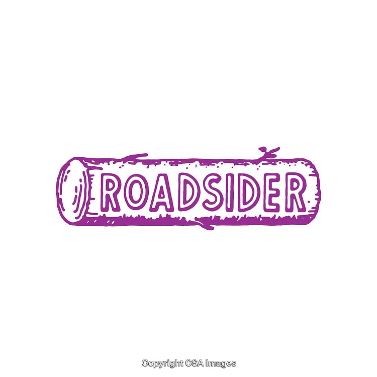 Purple Decorative Log Design with Text Inspired by Wood Textures