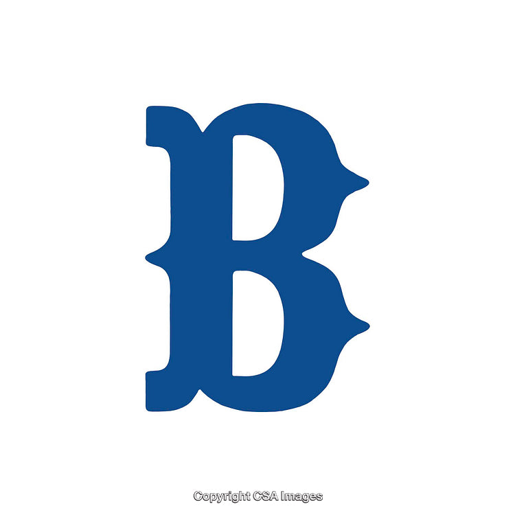 Bold Blue Letter B in an Artistic Style on White Background