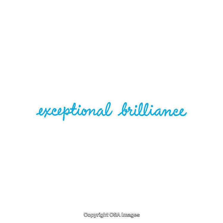 Inspirational Blue Handwritten Text Showcasing Exceptional Brilliance and Simplicity