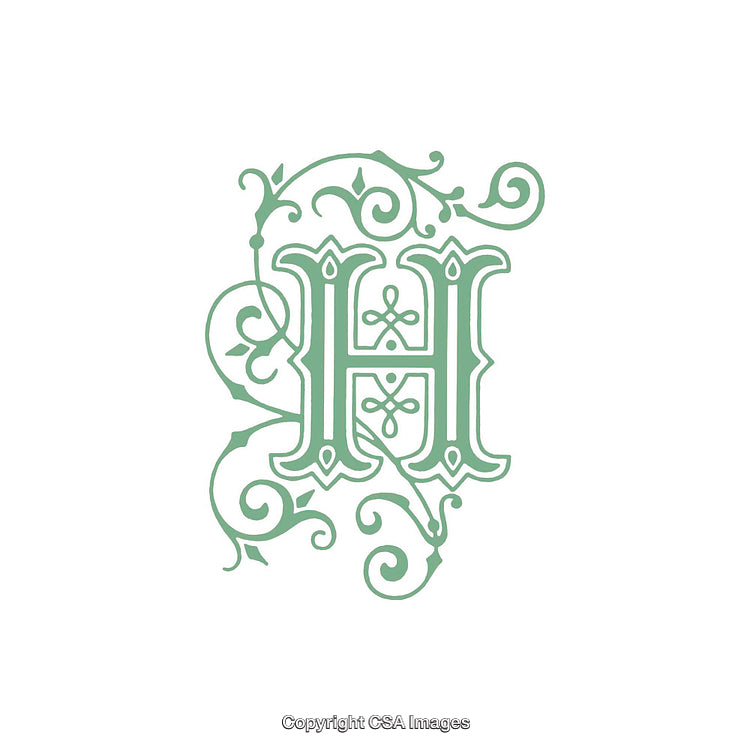Elegant Ornate Letter G with Decorative Floral Design Elements