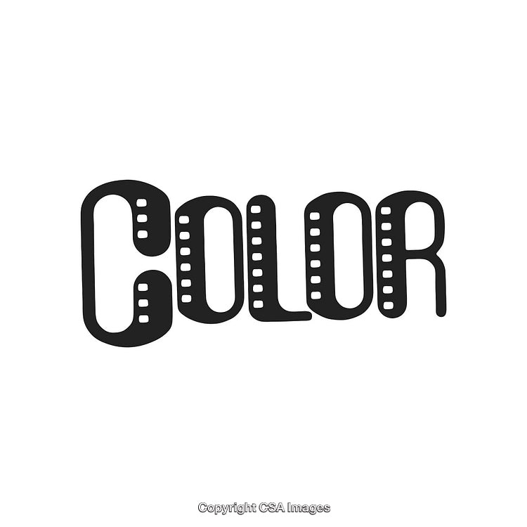 Bold Text Design Featuring the Word Color in Unique Artistic Style