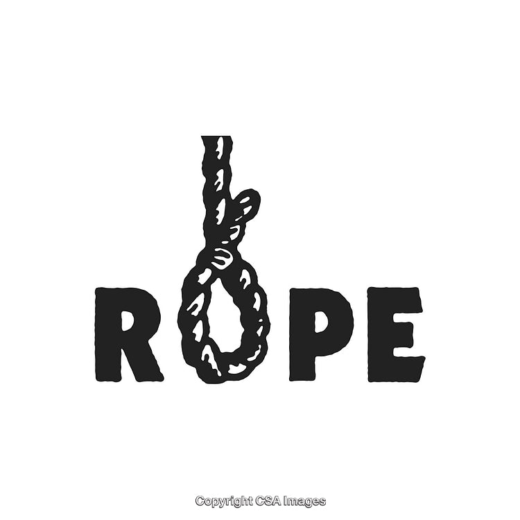 Creative Text Design Featuring a Rope with a Decorative Knot