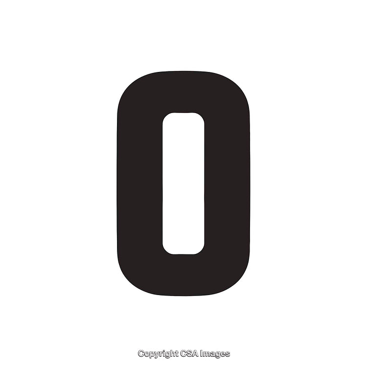 Black Letter O Symbol on a White Background, Minimalistic Design