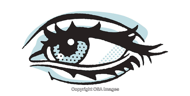 Abstract Artistic Illustration of an Eye in Expressive Illustrated Style
