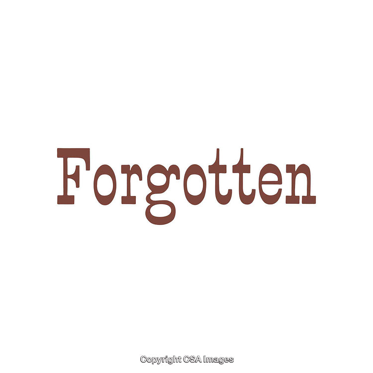 Minimalist Text Art Depicting the Concept of Being Forgotten