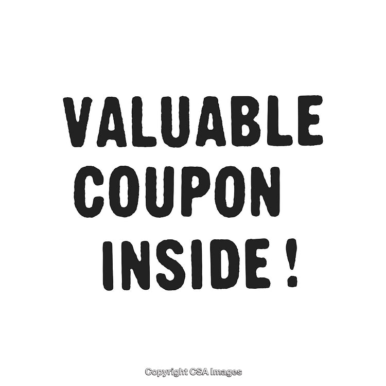 Bold Text Announcement Highlighting a Valuable Coupon Offer Inside
