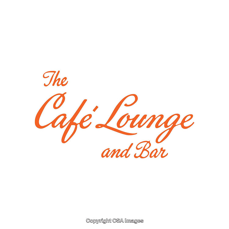 Elegant Typographic Design For Cafe Lounge And Bar Branding